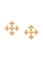 Off-white Oversized Arrow Earrings - Gold