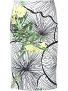Yigal Azrouel Clockwork Floral Scuba Skirt