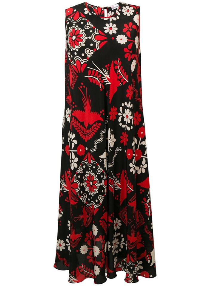 Red Valentino Terrace Print Dress - Black