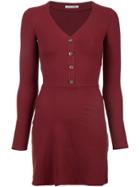 Reformation Fitted Mini Dress - Red