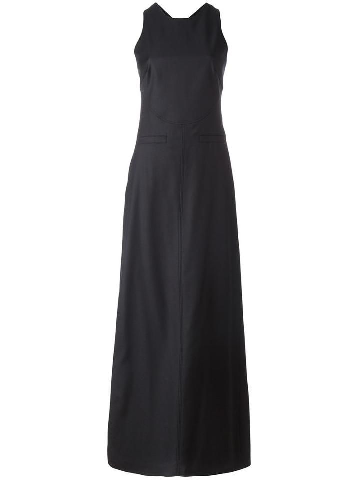Courrèges Sleeveless Long Dress, Women's, Size: 34, Blue, Viscose/polyester/wool