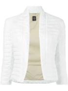 Eleventy Open Front Quilted Jacket, Women's, Size: Xs, White, Polyester
