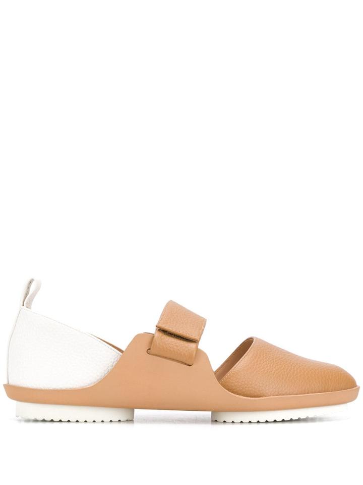 Issey Miyake Touch-strap Ballerina Shoes - Neutrals