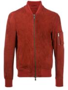 Desa 1972 Zip Up Jacket, Men's, Size: 50, Red, Suede/cotton