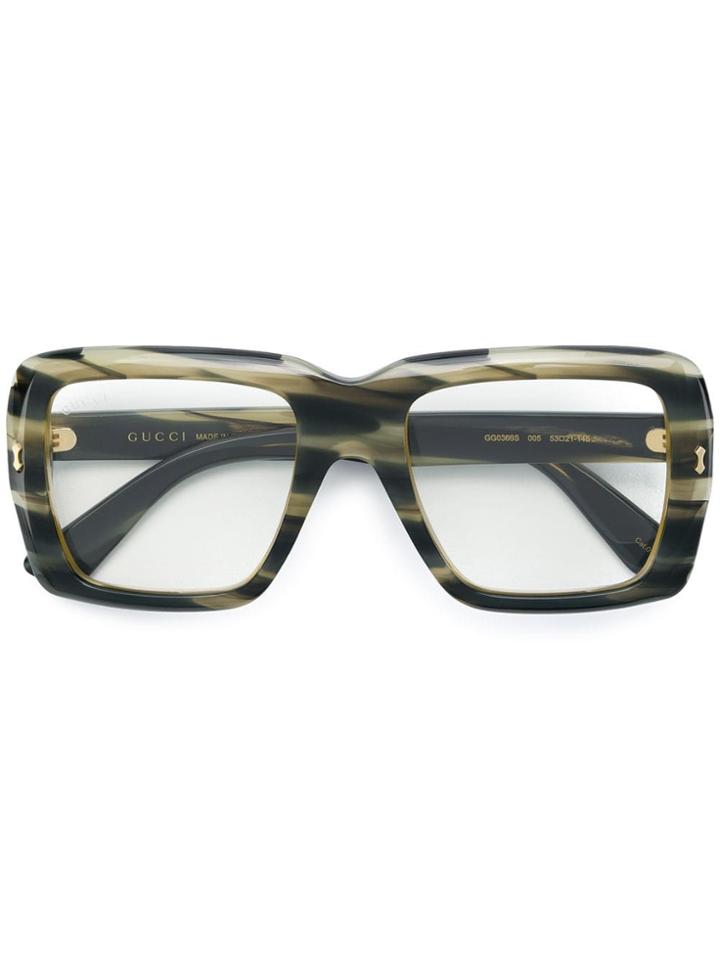 Gucci Eyewear Square Oversized Sunglasses - Grey