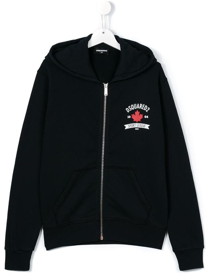 Dsquared2 Kids Logo Print Hoodie, Boy's, Size: 16 Yrs, Blue