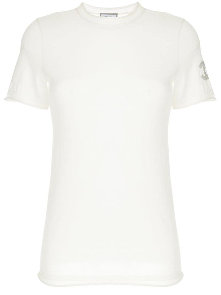 Chanel Vintage Cc Short Sleeve Tops - White