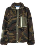 Sandy Liang Camouflage Shearling Jacket - Green
