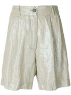 Forte Forte Buttoned Shorts - Nude & Neutrals