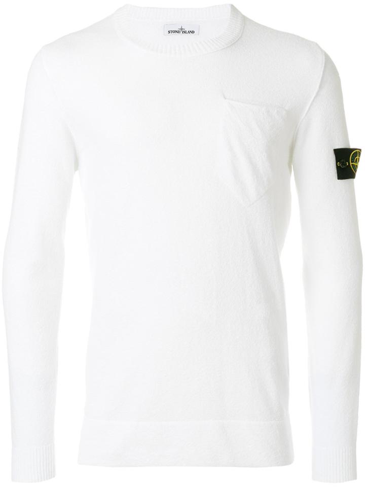 Stone Island Crew Neck Sweater - White