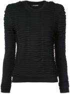 Balmain Pleated Sweatshirt - Black