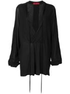 Di Liborio Oversize Drawstring Blouse - Black