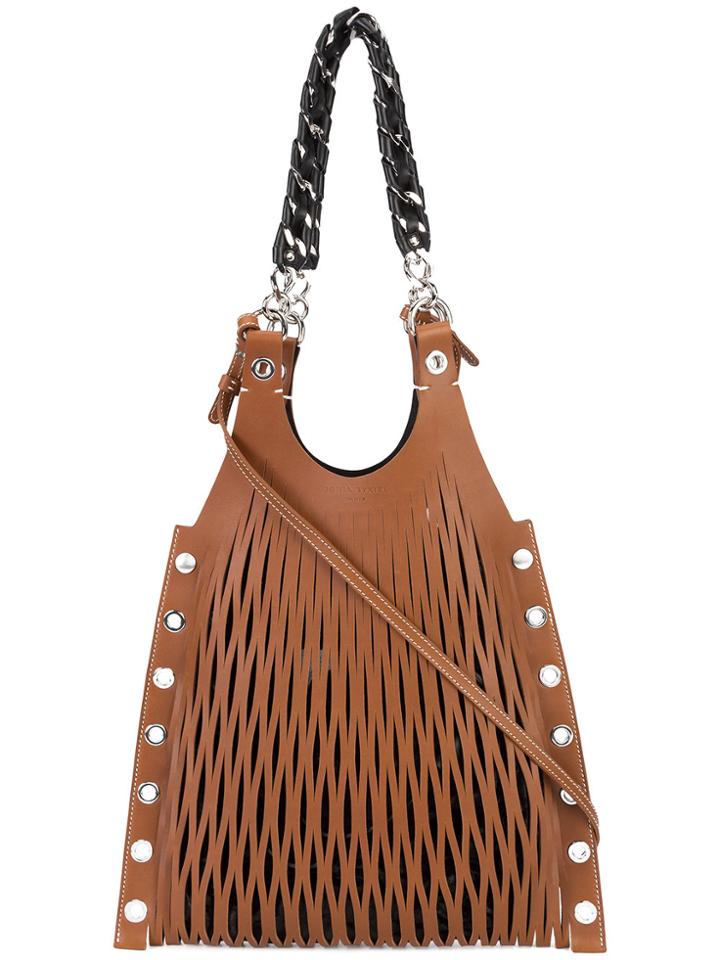 Sonia Rykiel Laser Cut Crossbody Bag - Brown