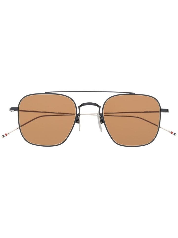 Thom Browne Eyewear Square-aviator Sunglasses - Blue