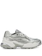 Sergio Rossi Contrast Low-top Sneakers - Silver