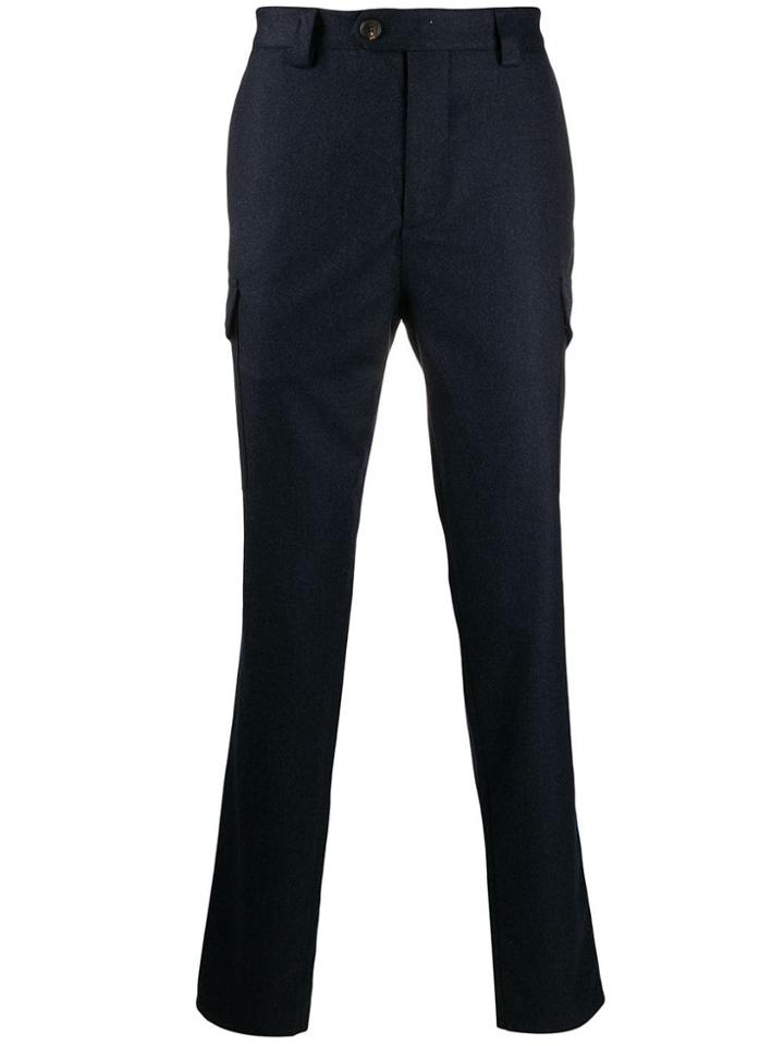 Brunello Cucinelli Tapered Tailored Trousers - Blue