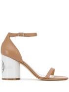 Maison Margiela Metallic Heel Sandals - Neutrals