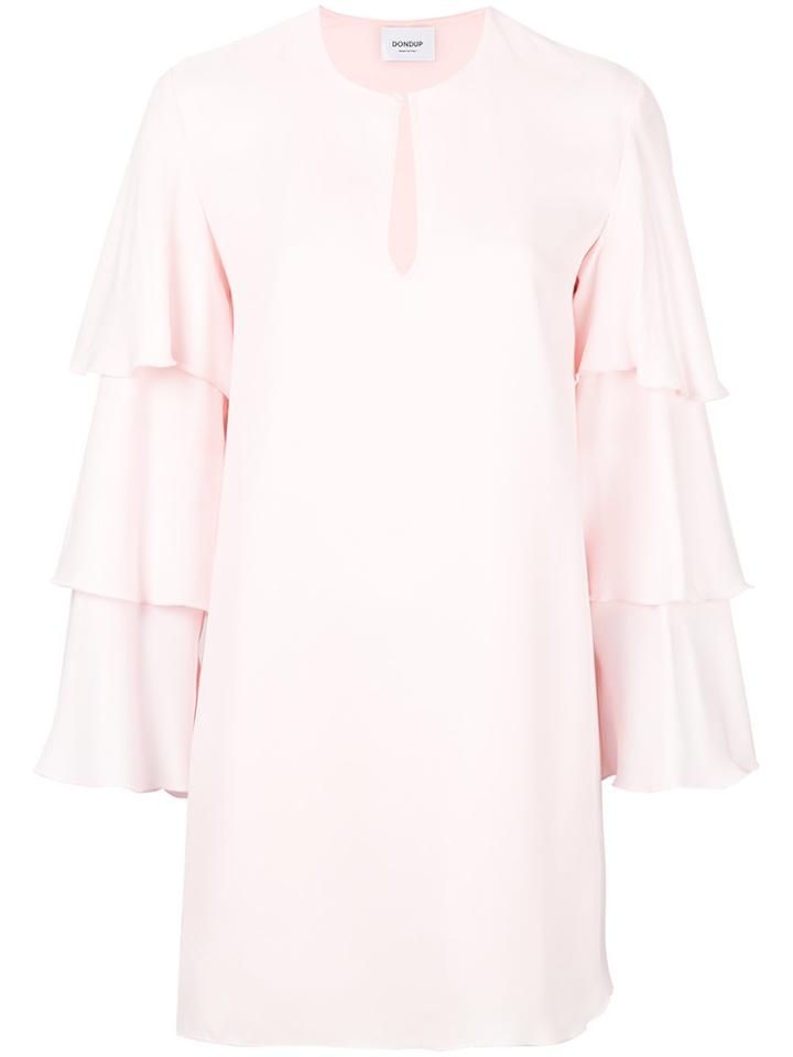 Dondup Layered Sleeve Dress - Pink & Purple