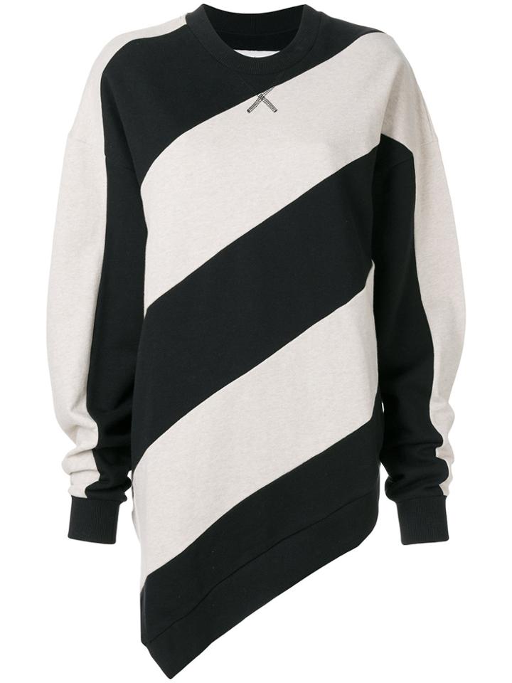 Marques'almeida Striped Print Sweatshirt - Nude & Neutrals