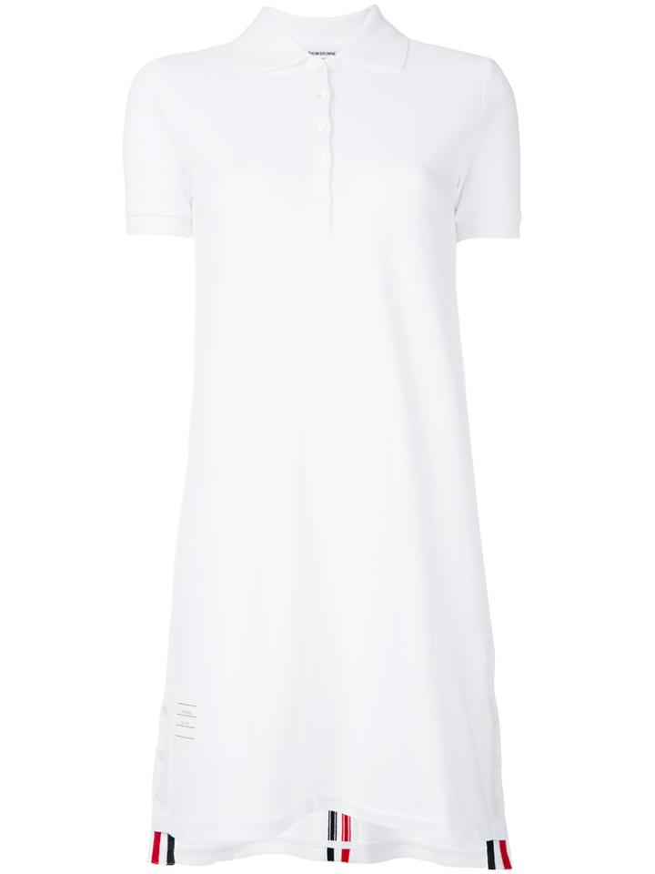 Thom Browne A-line Polo Dress - White
