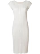 Pleats Please By Issey Miyake Fitted Midi Dress - Nude & Neutrals