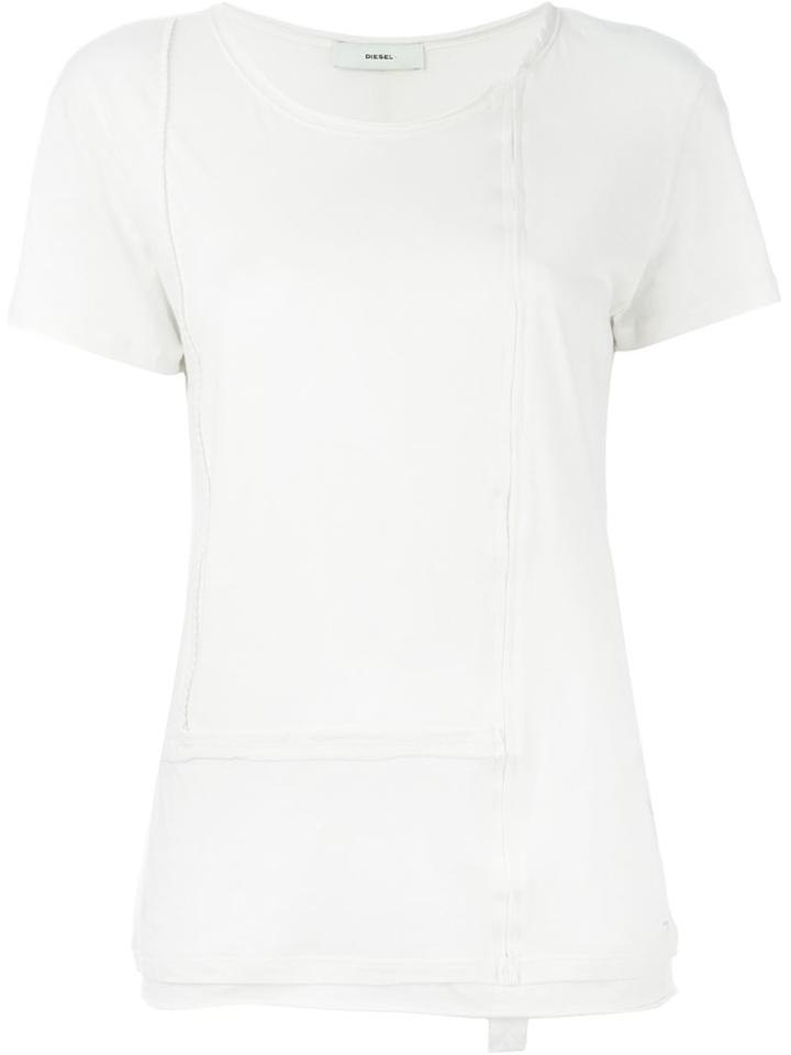 Diesel T-munro T-shirt, Women's, Size: L, White, Cotton