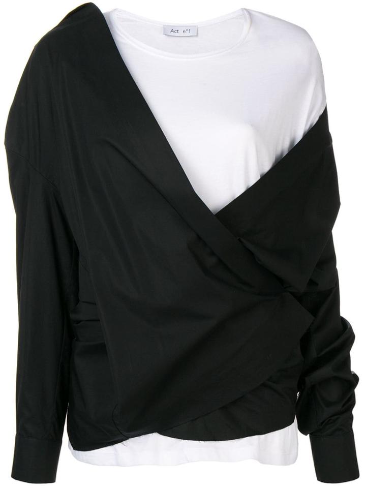 Act N&deg;1 Layered Wrap Blouse - Black