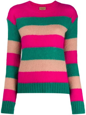 Alessia Santi Striped Crewneck Sweater - Pink