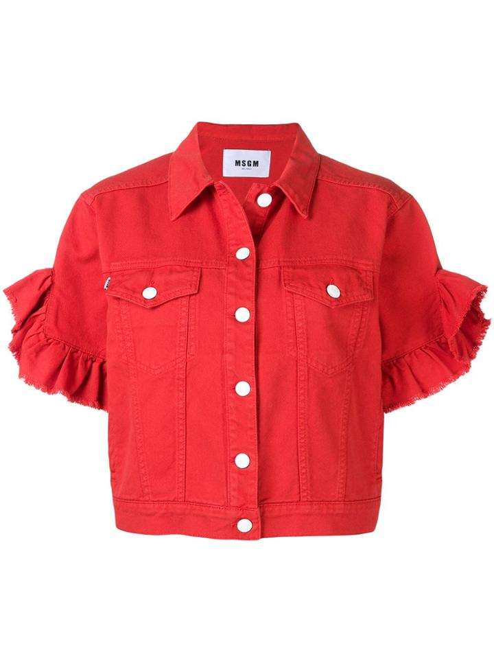 Msgm Short-sleeved Jacket - Red