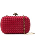 Bottega Veneta Intrecciato Clutch Bag - Red