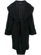 Andrea Ya'aqov Oversized Belted Coat - Black