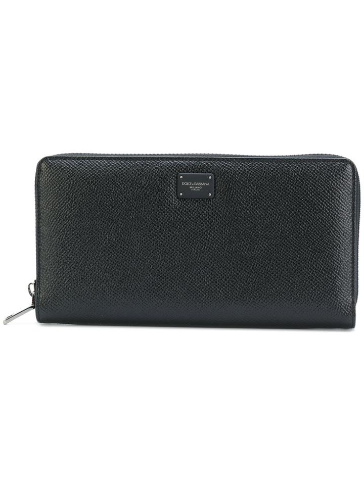 Dolce & Gabbana Zip Around Continental Wallet - Black