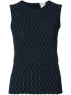 Akris Punto - Circular Pattern Fitted Blouse - Women - Polyester/viscose - 8, Black, Polyester/viscose