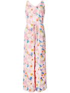 Staud Abstract Peach Blossom Jumpsuit - Pink