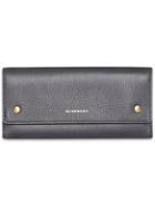 Burberry Leather Continental Wallet - Grey