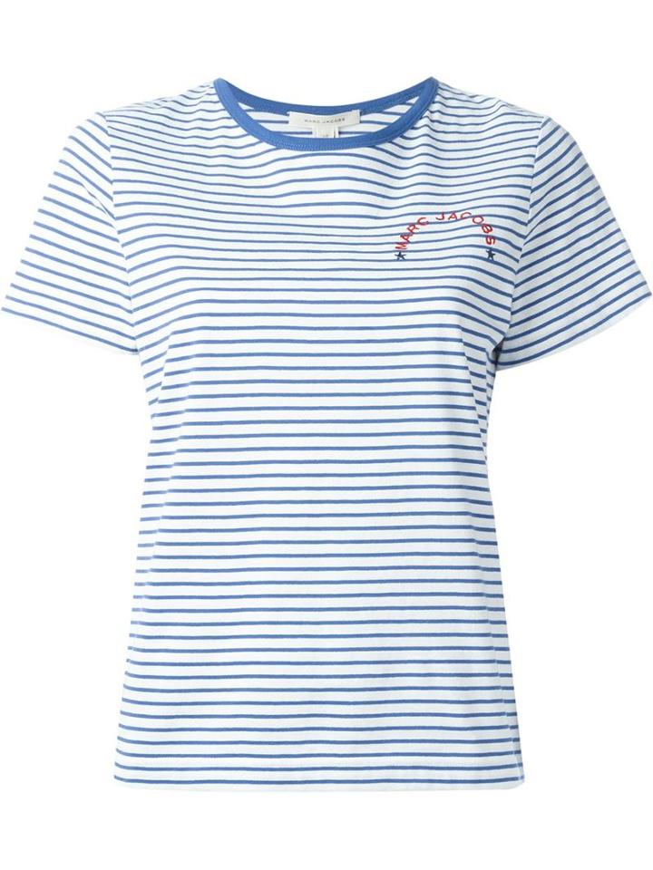 Marc Jacobs Skinny Stripe T-shirt, Women's, Size: L, Blue, Cotton