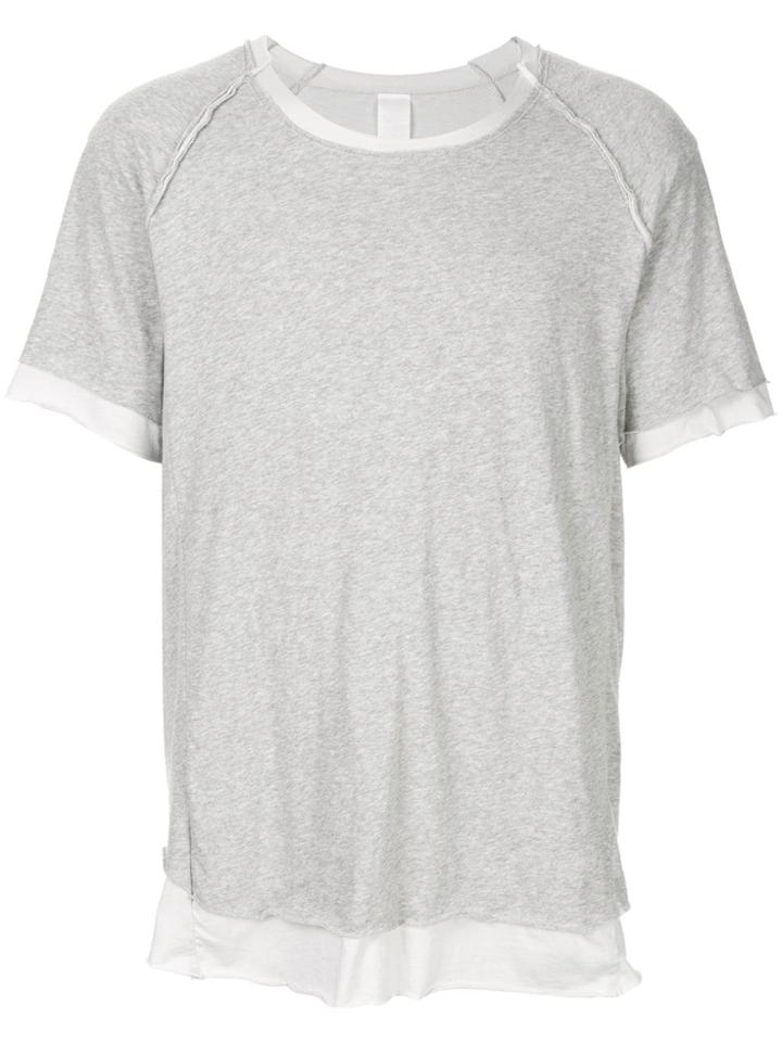 Carpe Diem Layered Look T-shirt - Grey