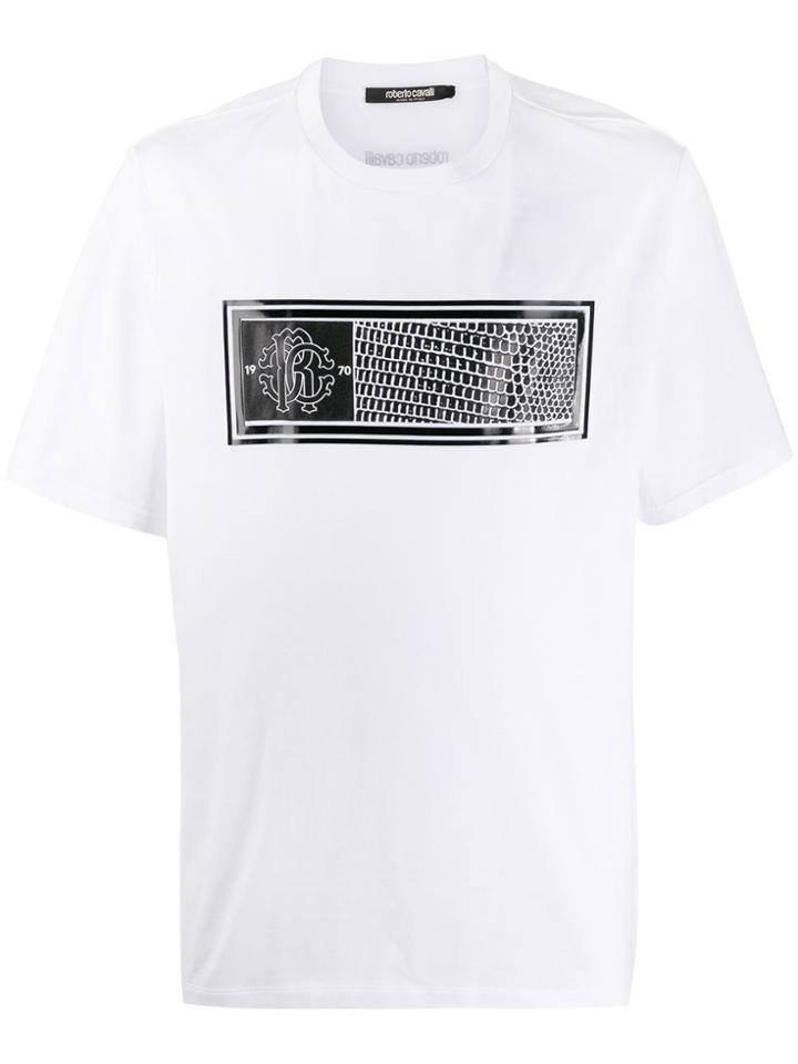 Roberto Cavalli Monogram Print T-shirt - White