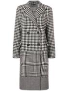Ermanno Scervino Double-breasted Checked Coat - Black