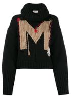 Moncler Intarsia Knitted Jumper - Black