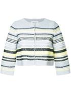 Coohem Striped Tweed Jacket - Blue