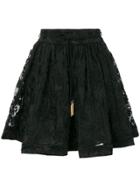 Zimmermann Embroidered Full Mini Skirt - Black