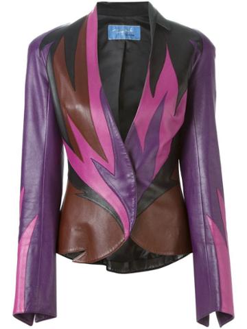 Thierry Mugler Pre-owned Flame Leather Jacket - Multicolour