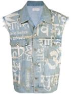 Faith Connexion Oversized Denim Vest - Blue