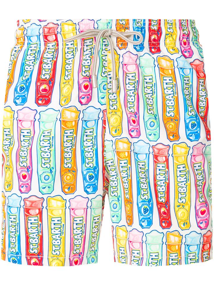 Mc2 Saint Barth Popsicle Logo Print Swim Shorts - Multicolour