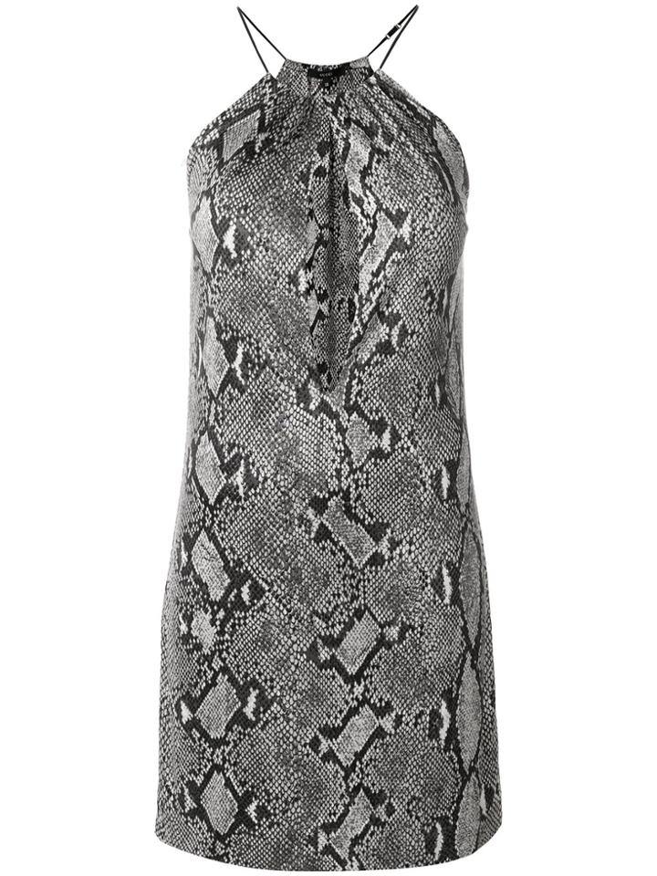 Gucci Vintage Python Keyhole Mini Dress - Black