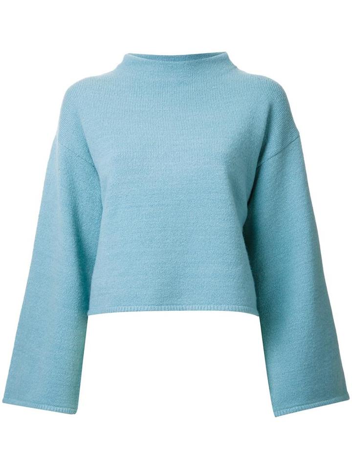 H Beauty & Youth Wide Sleeve Jumper, Women's, Blue, Wool