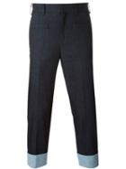 Neil Barrett Cropped Jeans, Men's, Size: 44, Blue, Cotton/spandex/elastane/polyurethane