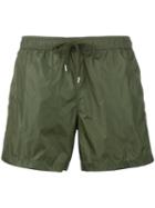 Moncler - Logo Plaque Swimming Trunks - Men - Polyamide/polyester - L, Green, Polyamide/polyester