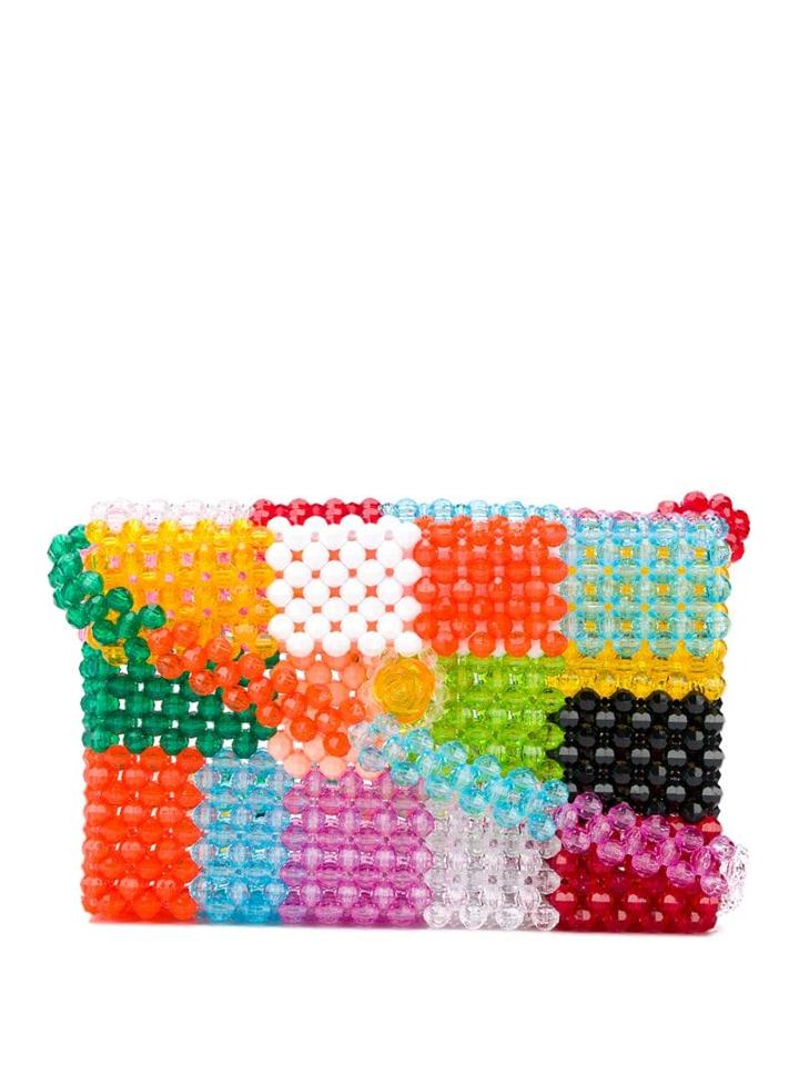 Susan Alexandra Beaded Cross Body Bag - Blue
